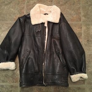 Shearling / leather flying (bomber) jacket